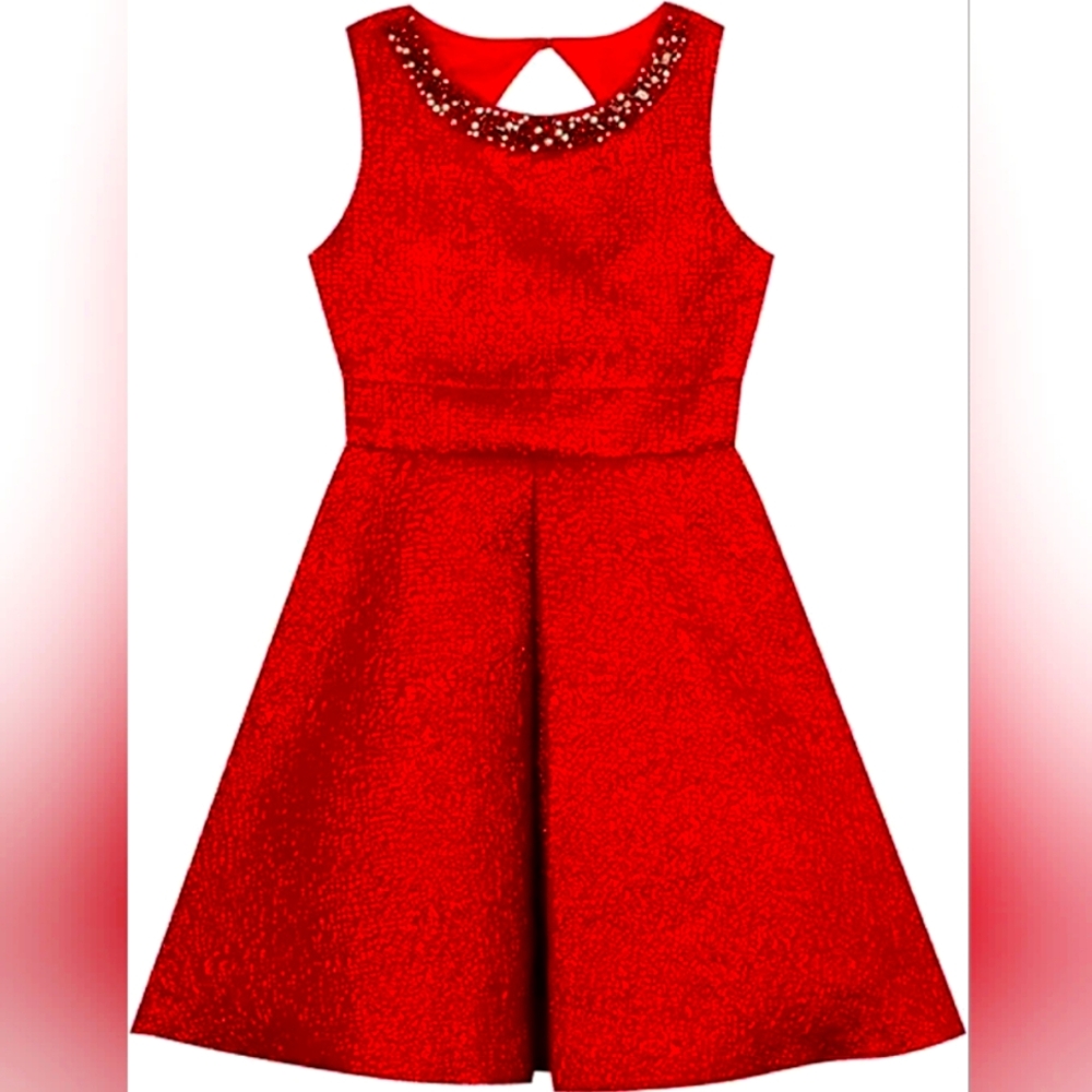 Elegant Red Kids Dress